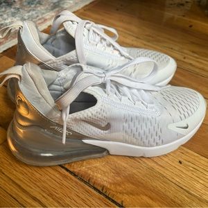 White Nike Air Max 270 Sneakers Size 7